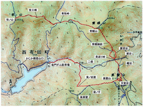 黒髪山～青螺山～牧ノ山往復トレーニング_a0206345_541642.jpg