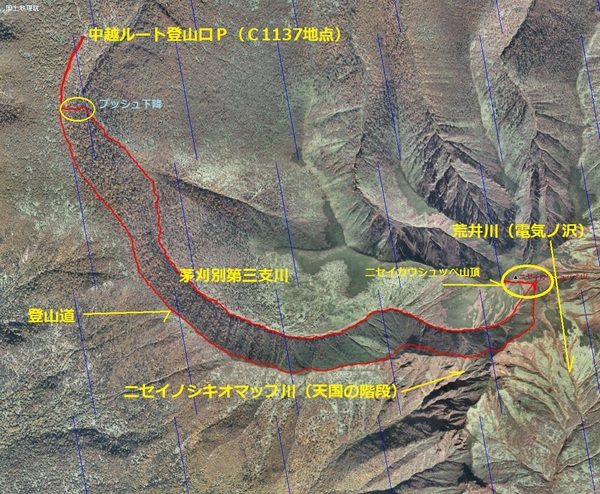 茅刈別第三支川~ニセイカウシュッペ山＝２０１５年８月２９日_a0141678_2325845.jpg