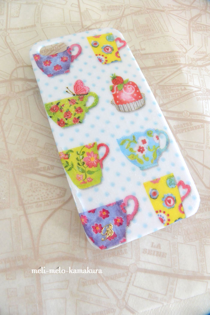 ◆【レッスンレポート】 可愛いティーカップのiPhoneケース♪_f0251032_2227121.jpg