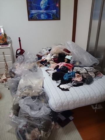 通算34日目 終わらなーい 服の山 魔界の住人 汚部屋脱出の記録 通算34日目 終わらなーい 服の山 魔界の住人 汚部屋脱出の記録