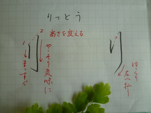 おもな部首の書きかた その27 りっとう きれいな字を書くひとになる おもな部首の書きかた その27 りっとう きれいな字を書くひとになる