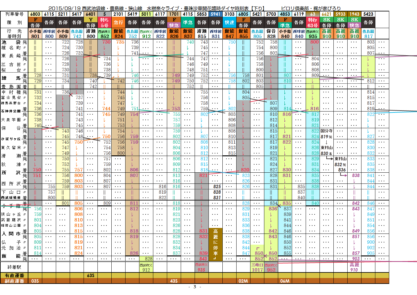 2015/09/19 西武 水樹奈々ライブ・曼珠沙華臨時時刻表_c0153149_23423875.png