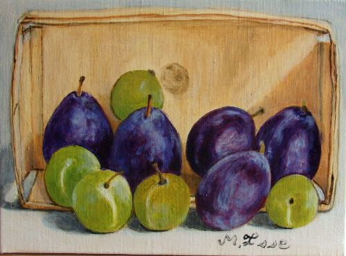 アプリコとすもものある静物画 伊勢真知子のアートサロン アプリコとすもものある静物画 伊勢真知子のアートサロン