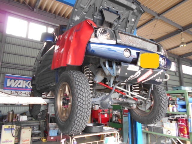今日のマー君☆JB23W 車検整備 ATF&ストレーナー交換中( ^ω^)_c0213517_15270806.jpg