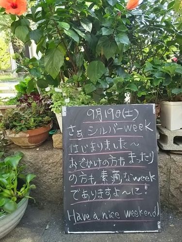 シルバーウィーク始まりました!_f0152875_09131681.jpg