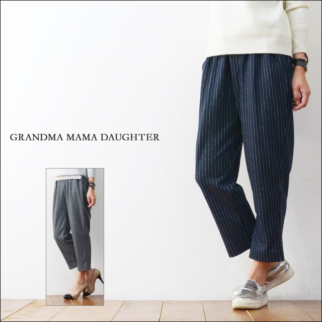 GRANDMA MAMA DAUGHTER [グランマ・ママ・ドーター] ストライプウールイージーパンツ [GC532061] LADY\'S_f0051306_19524415.jpg