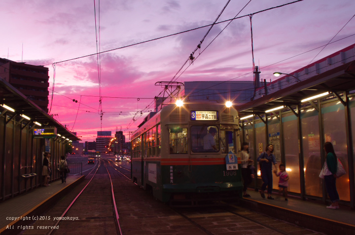 いつもの夕刻、燃えるような夕焼け空_d0309612_2120080.jpg