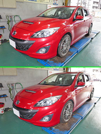 リジカラ装着 マツダスピード アクセラ 車高調も 店長mizoのおやぢ日記 リジカラ装着 マツダスピード アクセラ 車高調も 店長mizoのおやぢ日記