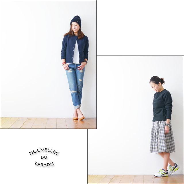 NOUVELLES DU PARADIS [ヌーヴェル ドゥ パラディ] ツイルフリースカーディガン [PC15313]  LADY\'S_f0051306_19085691.jpg