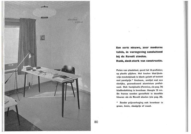 \"Friso Kramer Table & Revolt Chair -  Ahrend 55 P80 / vintage Ad\"ってこんなこと。_c0140560_10525390.jpg