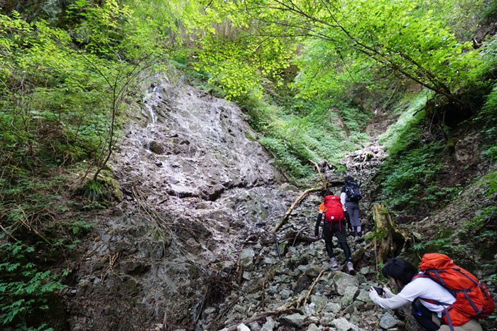 ４人で金剛山の丸滝谷を登ってきました！_e0077010_19454913.jpg