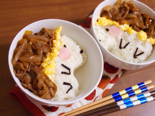 簡単朝ごはん！即席時短簡単♪ハヤシオムライスで「ハリネズミ丼」_c0367062_09443946.jpg