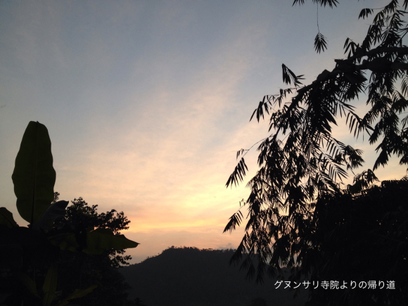 グヌンサリ寺院よりの帰り道 夕方の空_a0120328_12381230.jpg