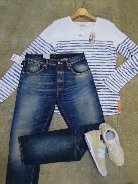 秋に◎ DENIM JET CAP & 手描き風BORDER 。。。By NUDIE JEANS_d0152280_14121298.jpg