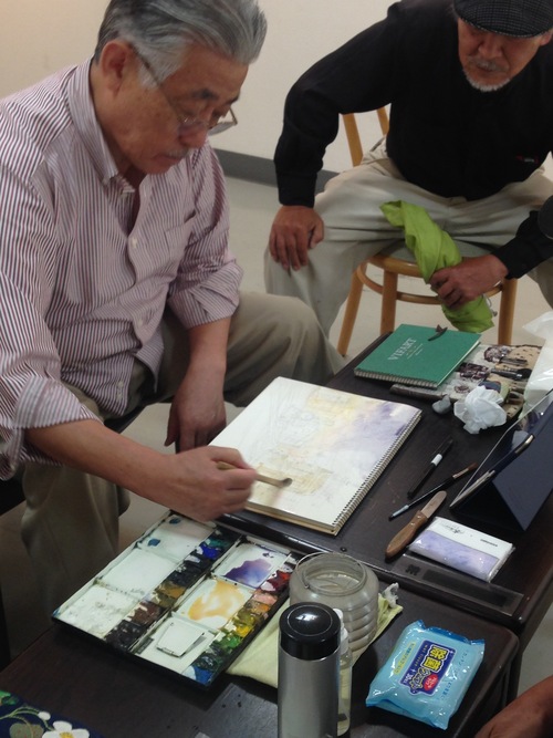【北室】亀崎敏郎水彩画展 【南室】遊牧民の手織物展_f0106896_17474027.jpg