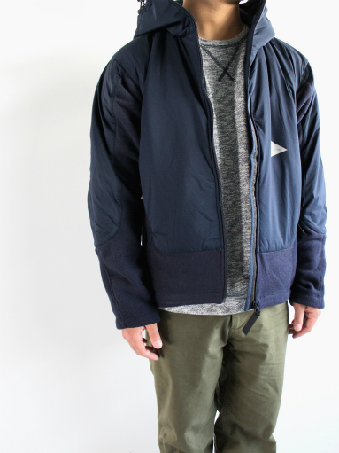 and wander　Twill Fleece Jacket / NAVY_b0139281_15162820.jpg