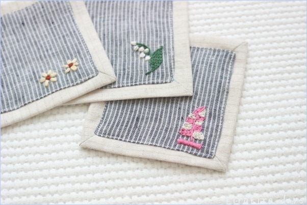 コースターに刺繍♪_f0354014_14160327.jpg