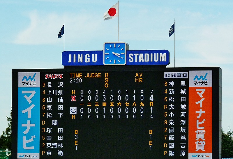 日本大対中央大　９月３０日　東都大学野球１部　後半_b0166128_2238592.jpg