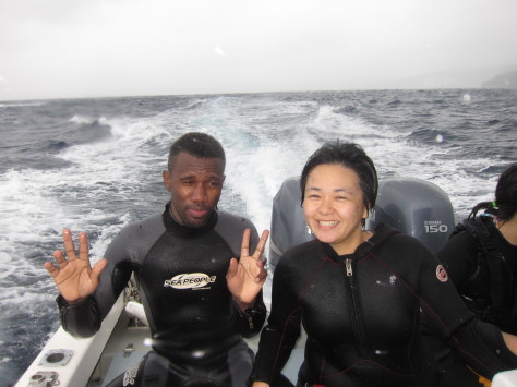 10月10日ギリっギリの真栄田岬ダイビング&スノーケル_c0070933_21192894.jpg
