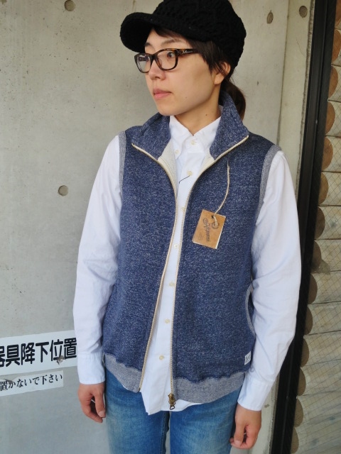 今時期に・・・これからの季節もIN!にOUT!に◎◎ Kepani ・・・ MELANGE SWEAT ZIP VEST (再)_d0152280_1032467.jpg