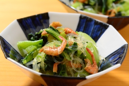 チンゲン菜と干しエビの中華風煮浸し Marikoの家ごはん チンゲン菜と干しエビの中華風煮浸し Marikoの家ごはん