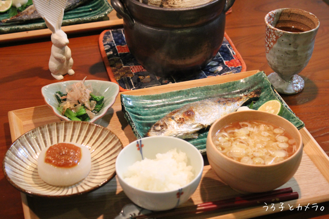 鯵の塩焼き。たこ焼きパーティー。_f0348831_11591050.jpg
