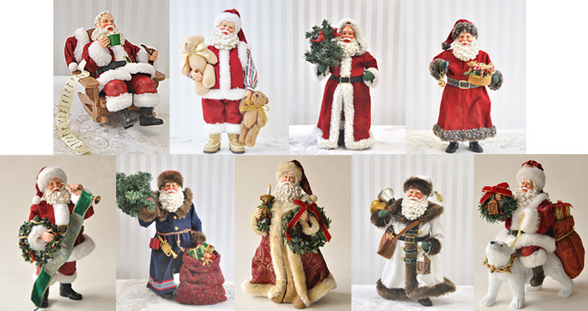 サンタクロース人形が大集合 : materi style Santas by Donna