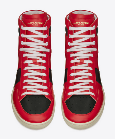 【Saint Laurent】SIGNATURE COURT CLASSIC SL/10H HIGH TOP SNEAKER IN LIPSTICK RED AND BLACK LEATHER_a0324675_10272735.png