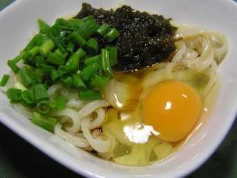 【レシピ】釜玉もずくうどん_d0339678_12384529.jpg