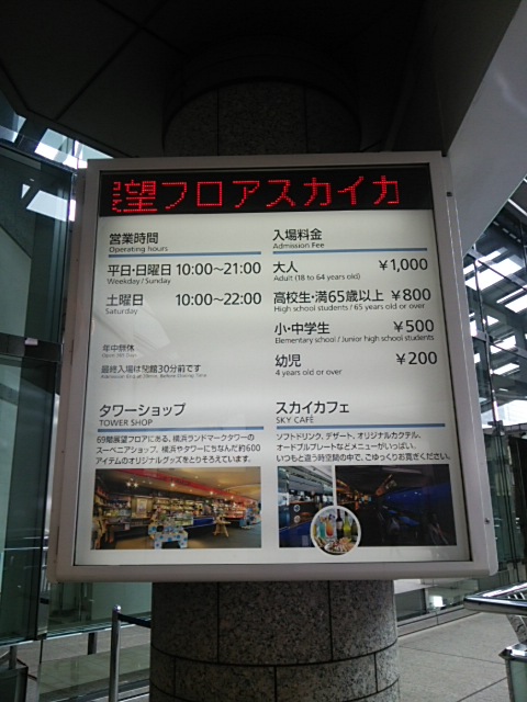 横浜ランドマーク　展望　69F_d0268536_2010434.jpg