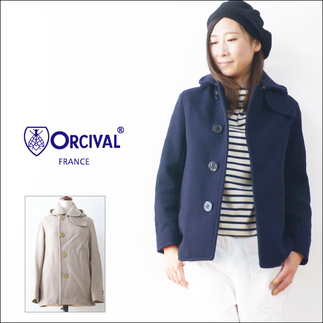ORCIVAL[オーチバル・オーシバル] フード付きメルトンショート丈コート 