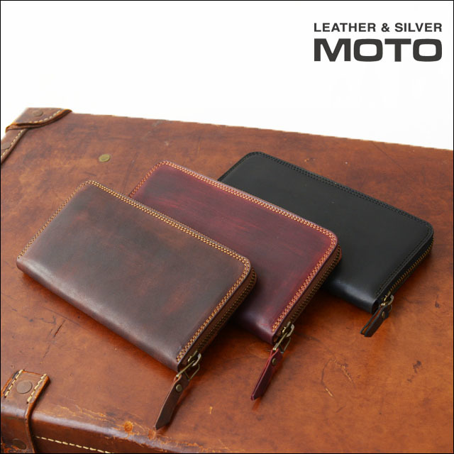 moto leather＆silver[モトレザー] 手染めコードバンファスナーロング