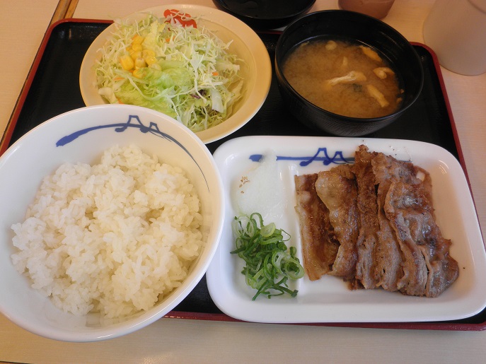 松屋の牛焼肉定食　　　　布施南店_c0118393_9181487.jpg