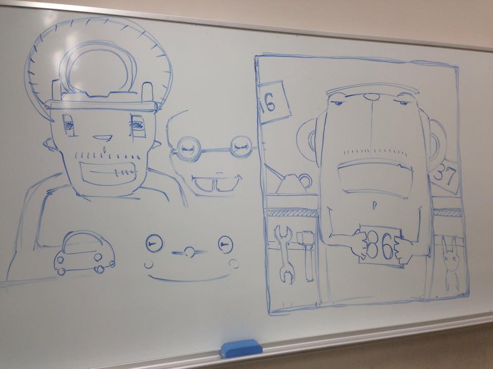 車の図面からキャラクターを見つけ出して描く コーシーズ 車の図面からキャラクターを見つけ出して描く コーシーズ