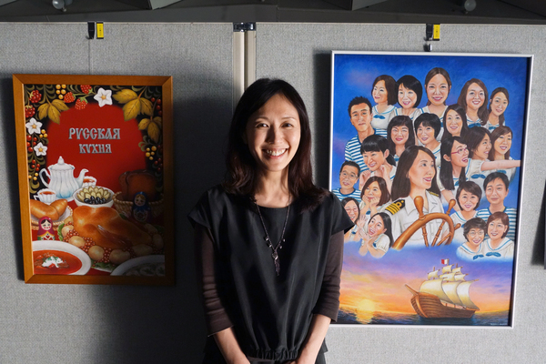 ナミナミチョークアートスタジオ教室展2015 横浜港大さん橋くじらのおなかギャラリー_f0117059_22371139.jpg
