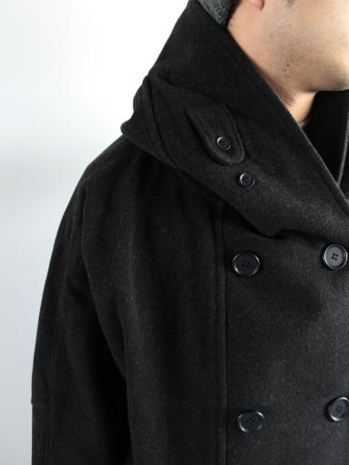 HACKNEY UNION WORKHOUSE　Fisherman Coat Long / Black Italian Wool_b0139281_1449532.jpg