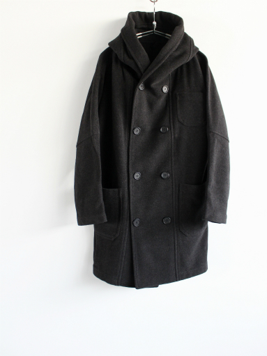 HACKNEY UNION WORKHOUSE　Fisherman Coat Long / Black Italian Wool_b0139281_144977.jpg