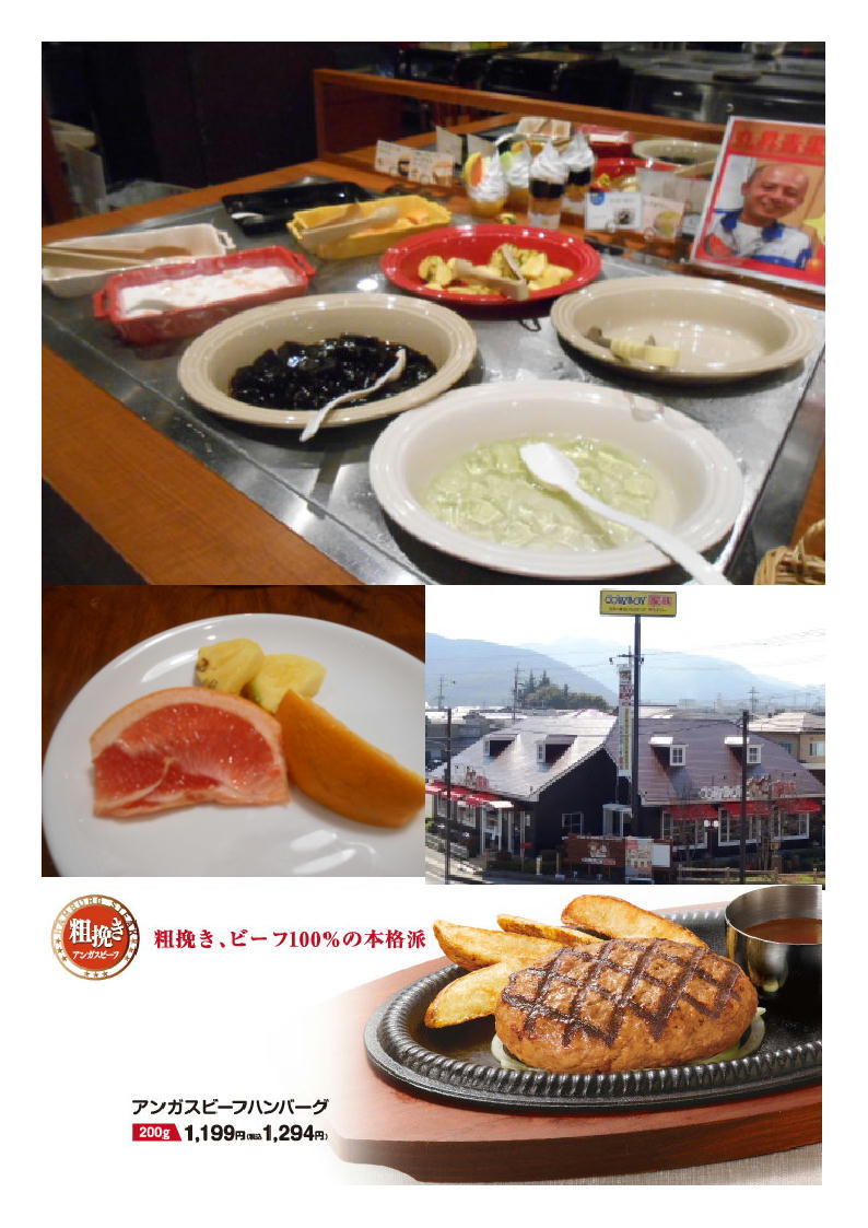 塩尻での最後の日。時間も遅く「ファミレス:カウボーイ家族塩尻店」、なかなかのんびりできた。_b0142232_05065992.jpg