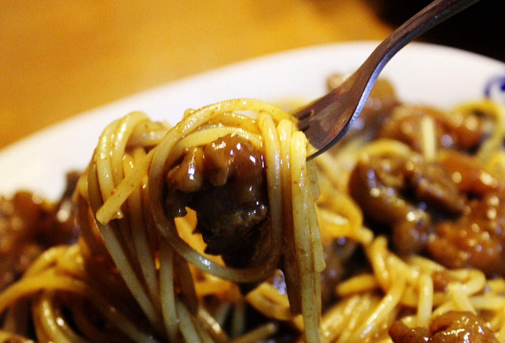 カレースパゲティー　朝食_a0139912_673827.jpg