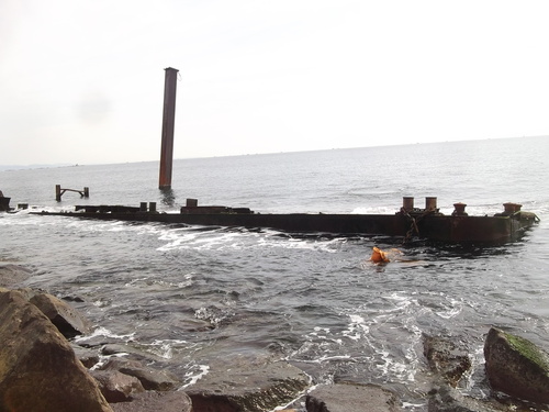海岸に難破船が漂流?..茅ヶ崎の座礁船_b0137932_1353471.jpg