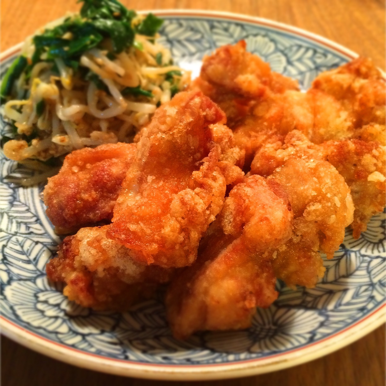 にんにく醤油を使って鶏もも肉の唐揚げ_e0345163_23570049.jpg