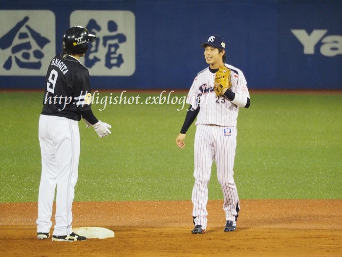 トリプルスリー柳田悠岐選手&山田哲人選手のツーショット@神宮･日本シリーズ第5戦_e0222575_9534121.jpg