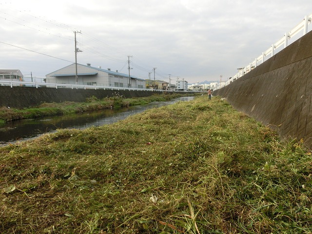 秋の日差しの中、小潤井川の草刈りと「ホルモンちゅうちゃん」での払い_f0141310_725372.jpg