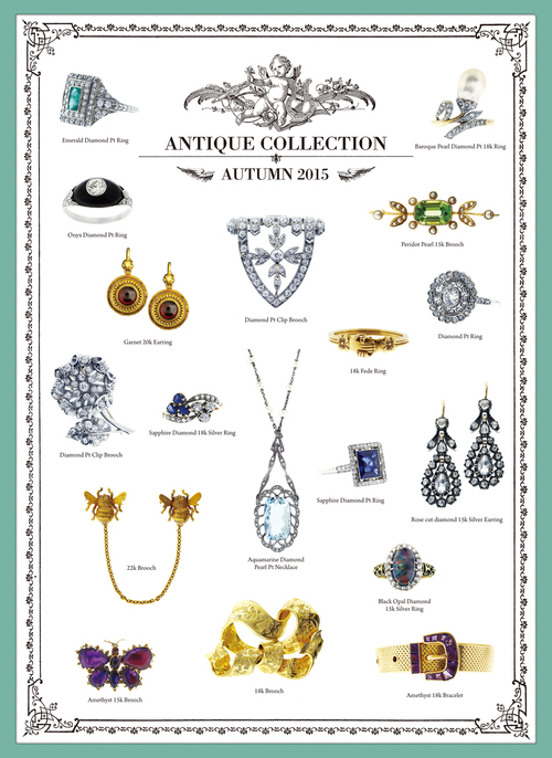 シェルマン青山店にて『ANTIQUE COLLECTION AUTUMN 2015』開催中_f0039351_1628686.jpg
