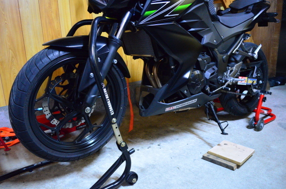 Z250】初心者がフロントフォークをいじってみた その1【下準備