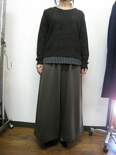 ｃｌｏｃｈｅ （ クロッシェ ）　ロングガウチョパンツ  ＫＨＡＫＩ　_a0089359_20185926.jpg