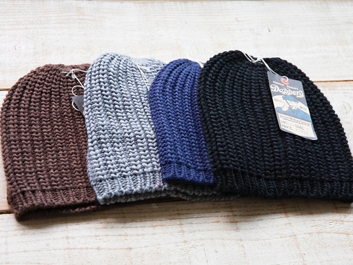 Border Knit Scarf　& Low Gauge Knit Cap_d0160378_1828590.jpg