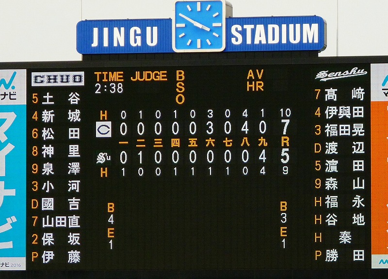 中央大対専修大 10月15日 東都大学野球1部 後半_b0166128_1133588.jpg
