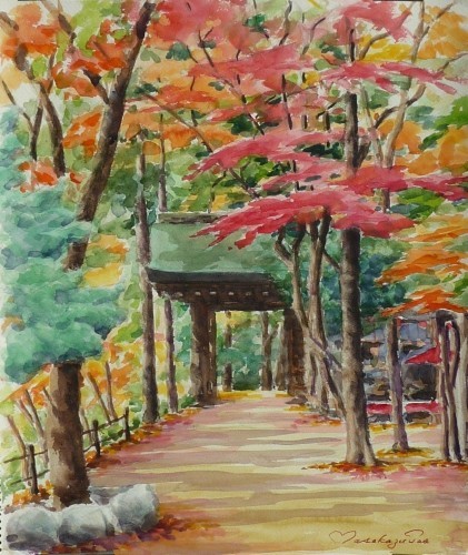 有馬温泉 瑞宝寺公園の絵 日本の素晴らしさをアートで伝える 有馬温泉 瑞宝寺公園の絵 日本の素晴らしさをアートで伝える