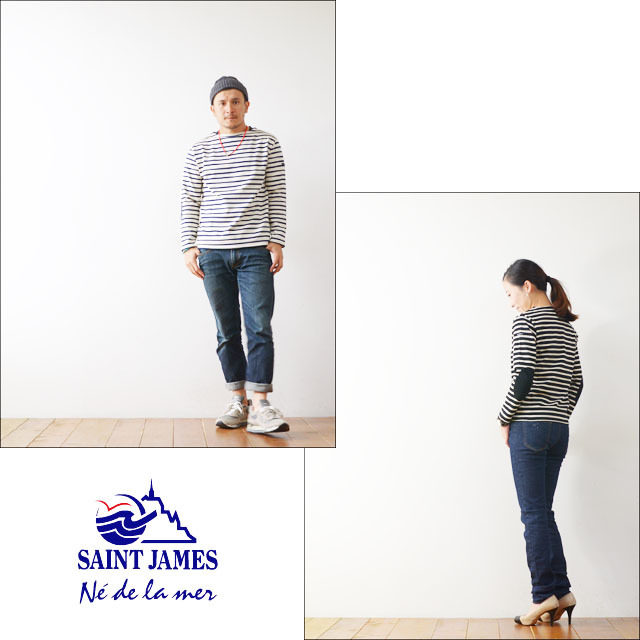 SAINT JAMES [セントジェームス] OUESSANT \"ELBOW PATCH\" [ウエッソン \"エルボーパッチ\"ボーダー] MEN\'S/LADY\'S_f0051306_19450320.jpg